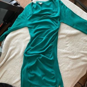 Teal colored lightweight sweater dress by guess size